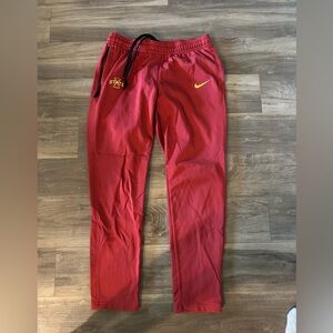 Red NIKE Iowa state sweatpants